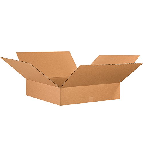 Image of TAPE LOGIC 26x26x8 Flat Corrugated Boxes, Flat, 26L x 26W x 8H, Pack of 10 | Shipping, Packaging, Moving, Storage Box for Home or Business, Strong Wholesale Bulk Boxes