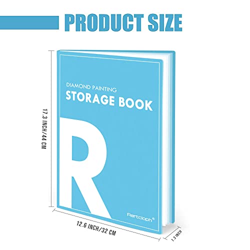 Image of A3 60 Pockets Diamond Painting Storage Book, Portfolio Book for 12x16 inch (30X40cm) Diamond Art Kits, Hold Up to 120 Diamond Paintings