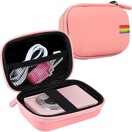 Funda rígida compacta para cámara de color rosa