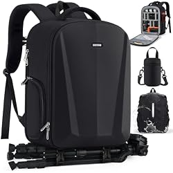 SDYSM Camera Backpack, Hardshell DSLR/SLR Camera Bag with Lens Pouch & 15.6
