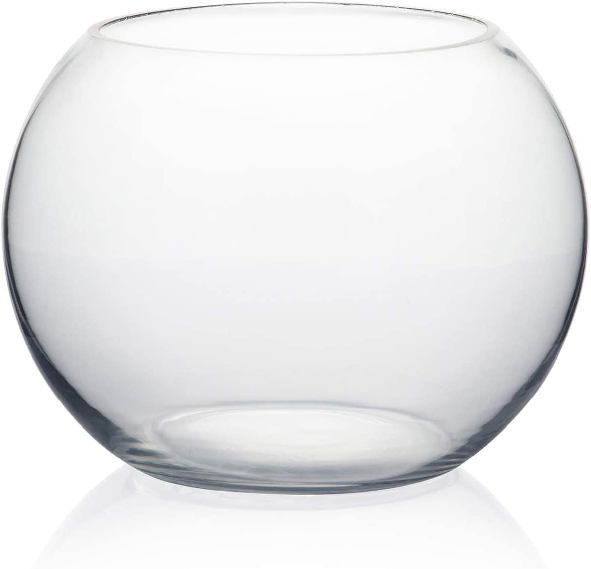 FISH BOWL - Glass Round Bowl Terrarium Fish Tank Bowl Flower Vase Centerpiece Round Decorative Crystal Aquarium Tank Clear Bubble Bowl Glass Vase for Wedding Event Home Décor (20)