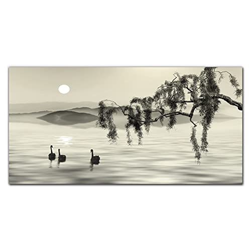 Décoration murale verre oiseau animalier du lac 100x50cm tableau plexiglas