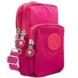 Bolsa Feminina Compacta Casual Al?a Transversal Moda Ajust?vel e Resistente a ?gua (pink)