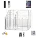 Remote Control Organizer by Sky Piea, Clear Acrylic Mail and Cosmetics Stand, Coffee Table and Nightstand Convenient Multi-Purpose Caddy, Magic Telephone and Stationary Holder
