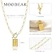 Moodear Cross Necklace for Women Trendy Chunky 14K Gold Plated Cross Pendant Necklace Toggle Clasp Paperclip Chain Dainty Necklace for Women Fashion Religious Gift