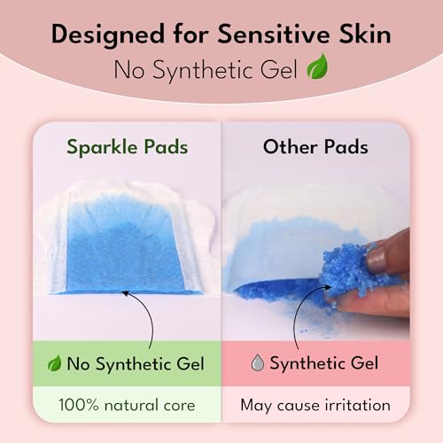 Sparkle Sanitary Pads for Women, Plant-Based Ultra Thin Pads with Wings | Feminine Pads | Organic Pads | Period Pad Softer Than Cotton Pads, Regular Absorbency, Unscented (Regular Pads, 10 Count)