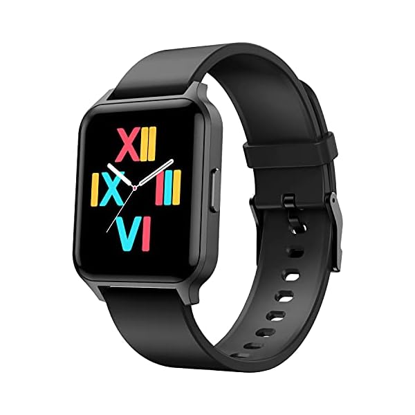 Deeprio Smart Watch for Android iOS Phones, 1.52" HD Full Touch Screen Blood Oxygen Heart Rate Sleep Monitor IP68 Waterproof Fitness Tracker, Smartwatches for Men Women Black,Vidaa