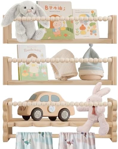 Estantería infantil de pared, juego de 3 unidades de 40 cm, para ...