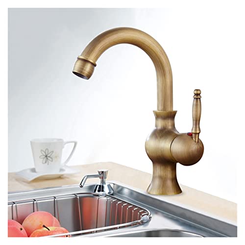 Robinet à poignée unique rétro de luxe avec bec pivotant 360°