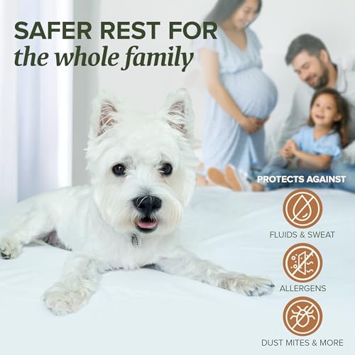 Image of Beckham Hotel Collection Mattress Protector - Hotel-Grade Cotton Blend, Silent Waterproof Protection that Preserves Mattress Feel, King