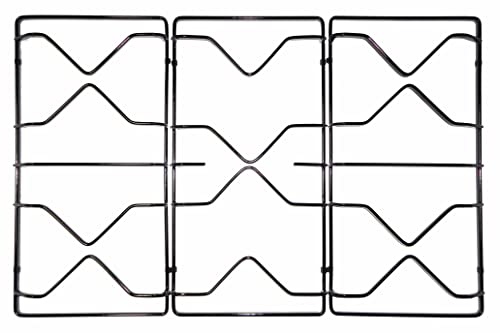 Tipo Smeg Smeg - Kit 3 griglie 694092106-694092107 in ferro smaltato nero lucido per cucina piano cottura 5 fuochi - P5380/KIT
