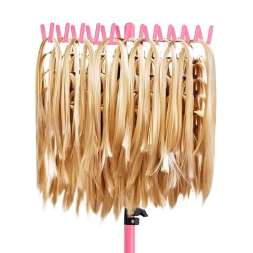 Estante para trenzar cabello con herramientas y pie regulable para separar extensiones 5