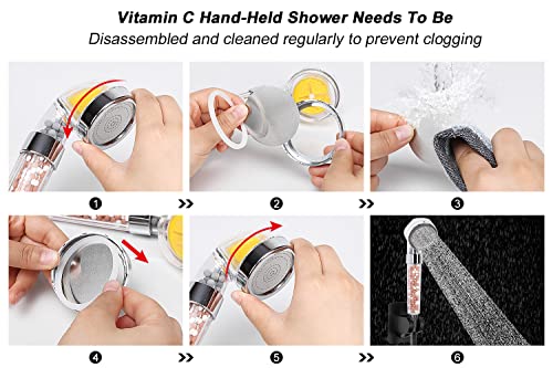 Image of Filter Shower Head, High Pressure 8 Inch Rainfull with Filter Combo for Hard Water, Remove Chlorine Fluoride and Harmful Substances- 1 Replaceable Filter Cartridge (Square, Matte Black)