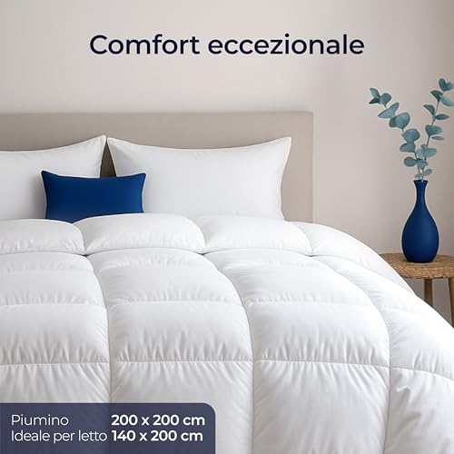 Dreamzie - Piumino In Piuma Matrimoniale Invernale Piuma Ultraconfortevole 200X200 Cm - Piume E PlumóN D'anatra 450Gsm – Certificato Oeko-Tex, Rds E Downpass - 2