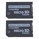 Be In Your Mind 2pcs Micro SD to Pro Duo Memory Card Adapter Compatible with Sony Cameras PSP Console 1000 2000 3000