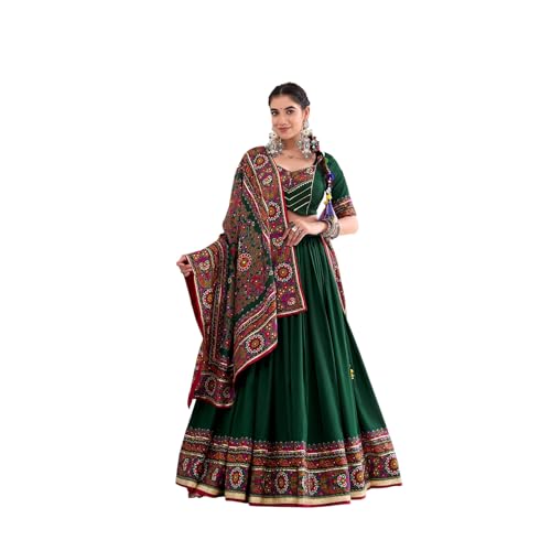 Partywear Navratri Wedding Ghagra Chaniya Lehenga Choli Set for Women Ready to Wear with Stitched Blouse Dupatta-LNB1243