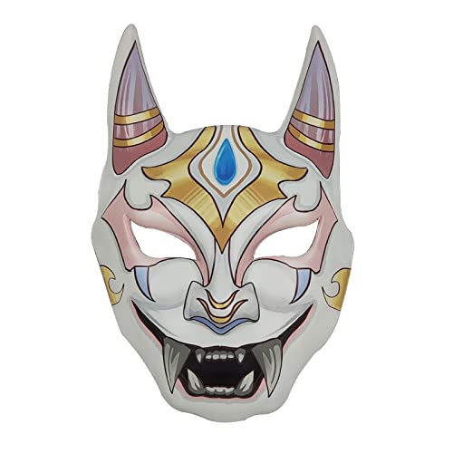 Máscara de Hannya, decoración de fiesta de Halloween, máscara de animales para adultos y niños, máscara de poliuretano japonés Demon Banno