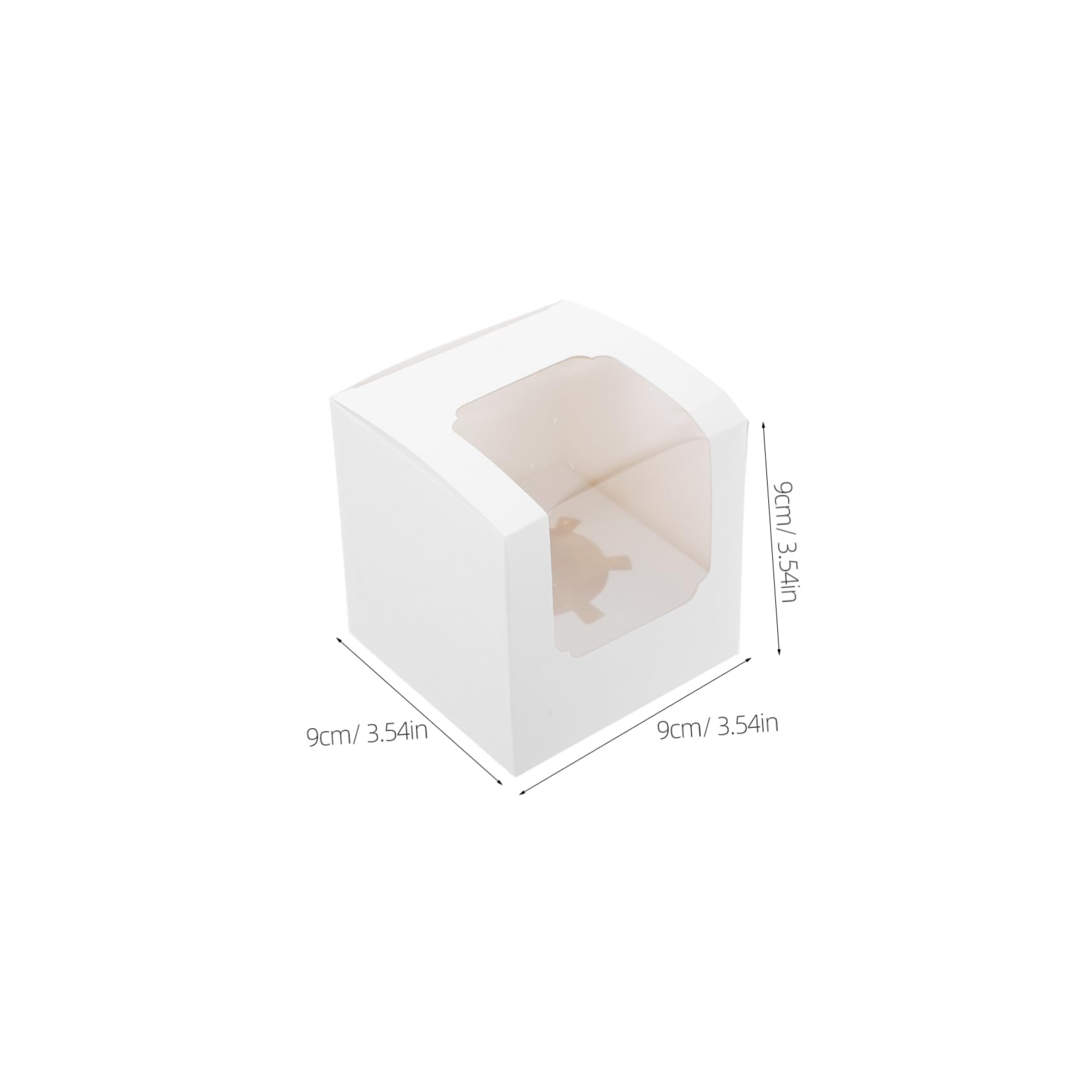 ABOOFAN Elegant Display Cupcake Boxes Window Multifunctional Small Cake Boxes for Bento Cupcake Packaging
