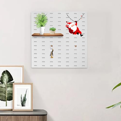 Tablero perforado blanco 28x28 cm sin taladro panel de plástico resistente 6