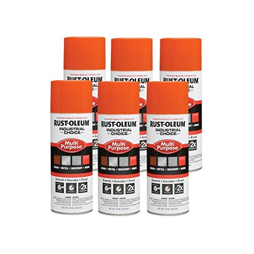 Rust-Oleum 1653830-6PK Industrial Choice 1600 System Multi-Purpose Spray Paint, 12