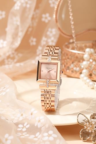 Image of Daniel Hechter Paris Cambon Collection Luxury Watch for Women with Square Dial, Crystal Accents and Stainless Steel Strap