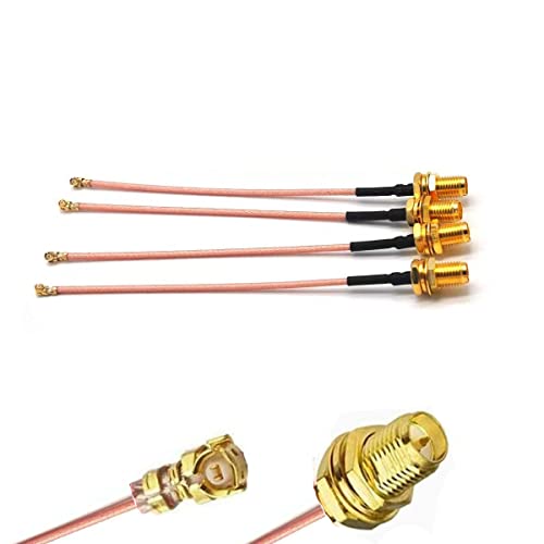 Câble pigtail RP-SMA femelle vers IPX U.FL lot de 4 rallonges d'antenne WiFi 20cm RG178