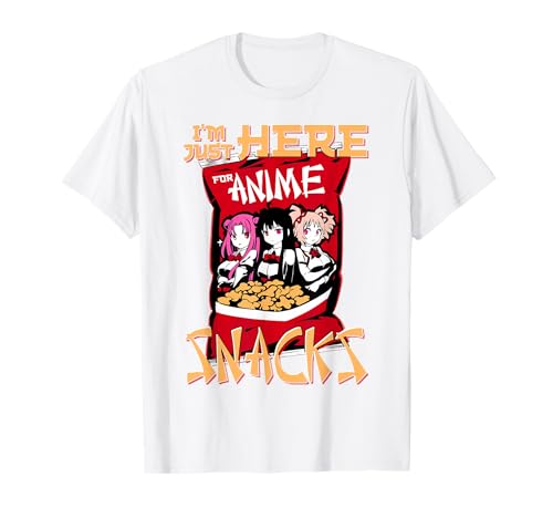 I'm Just Here for Anime Snacks Meme Quote Camiseta