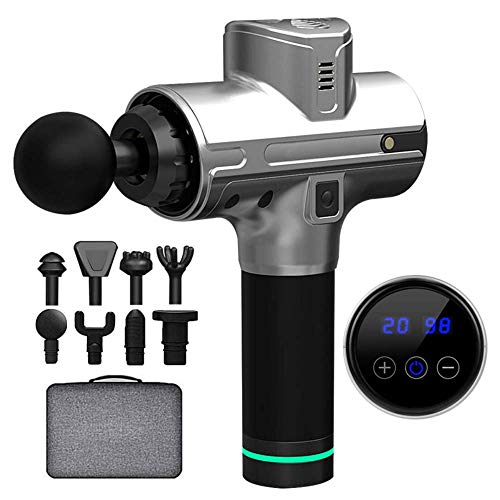 Massagepistole,Massage Gun Körper entspannen Muskelmassagegerät Handheld Tissue,mit 6 Massageköpfen Schnurlose Muskelstimulation Vibrationsgerät Cover