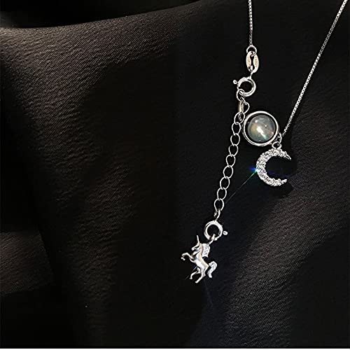 Collier cheval lune pendentif en pierre, le cadeau idéal pour fille - 3