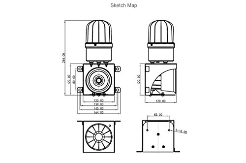 Alarmanlage / Alarmsystem, 110 db DC 12 V, kleine Akustik-Alarmanlage, Wandsirene - DC12V – Bild 7