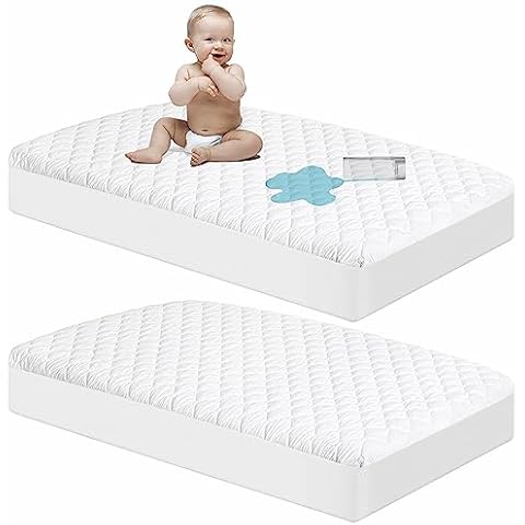 NTBAY Waterproof Mini Crib Mattress Protector Cover