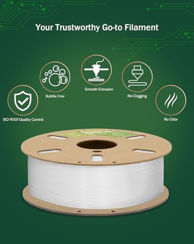 Image of DURAMIC 3D PLA Filament Basic for 3D Printer Neatly Wound Easy Printing | 3D Printing Filament 1.75mm, Dimensional Accuracy + /- 0.02 mm, Fit Most FDM 3D Printers 1KG PLA Seashell White