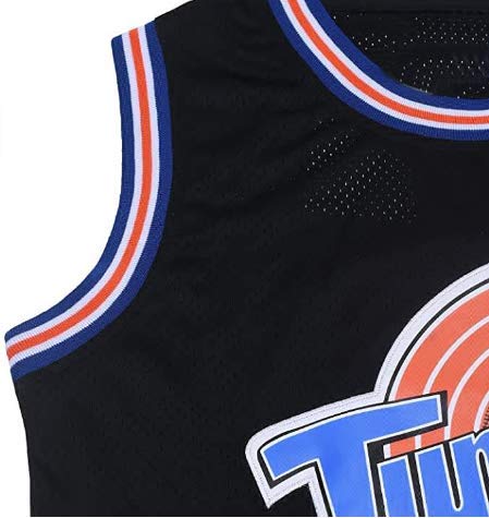 Youth Bugs 1 Space Movie Jersey Basketball Jersey For Boys/Girls Black Size S #TOP2