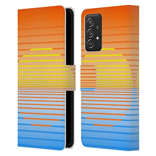 Carcasa de cuero tipo libro Puesta de Sol para Samsung Galaxy A53 5G