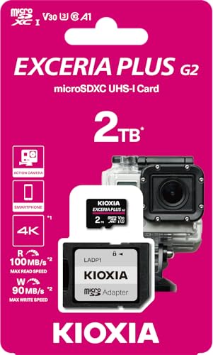 外付けハードディスク・ドライブ KIOXIA EXCERIA PLUS G2 2TB SSD Amazon | KIOXIA EXCERIA Plus G2 ポータブル 2TB / 最大1,050MB/秒