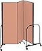 Screenflex - CFSL403 Beige - Portable Room Divider, Number of Panels 3, 4 ft Overall Height, 5 ft 9 in Overall Width