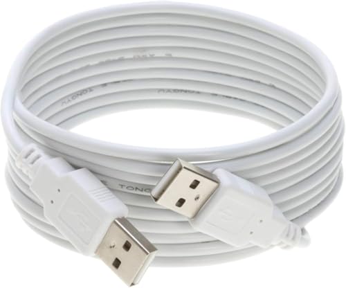 Image of NISHTECH 1.5M Usb 2.0 Type A Male To USB Cable A Male Cable For Computer And Laptop, Etc, (White)