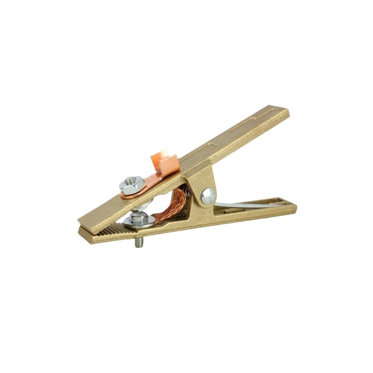 2pcs Brass A Shape Ground Welding Earth Clamp Argon Arc Machine Welder Electrode Holder Clip for Welding Machine(600A 1PCS)