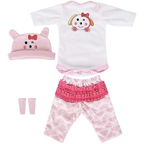 Reborn Baby Dolls Clothes Pink Dog Outfits for 16" Newborn Doll Girl Baby Clothing Accessories Sets Cover