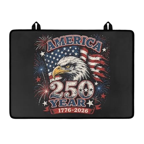 Image of Patriotic Electric Stove Top Cover, 4th of July Stove Cover for Glass Top Electric Stove,Astrology Heat Resistant Flat Top Stove Mat Countertop Protector, American Flag 250 Years