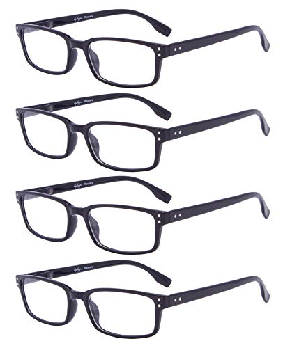 Image of Eyekepper Reading Glasses Women - 4 Pack Comfort Readers Men（Black）