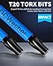 10-Pack T20 Torx Bit 2 Inch, Professional-Grade T 20 Torx Screwdriver Bits for Impact Driver, Magnetic Star Design, S2 Alloy Steel with 1/4'' Hex Shank & CNC - Machined Tips