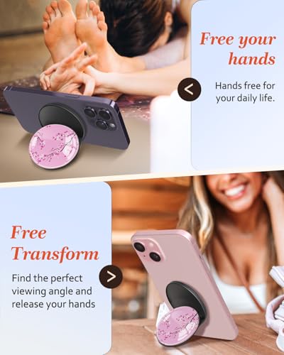 Image of Magnetic Phone Grip, Cute Finger Grip Phone Stand, Blossom