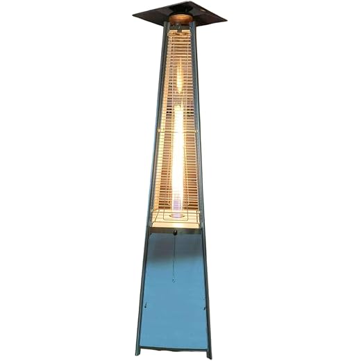 ASKARD Stylish Outdoor Pyramid LPG Gas Patio Heater ? Automatic Shut Off Safety Device, 3 Modes, with Wheels | Indoor & outdoor Heating Solution | Ideal for Home, office, garden, balcony