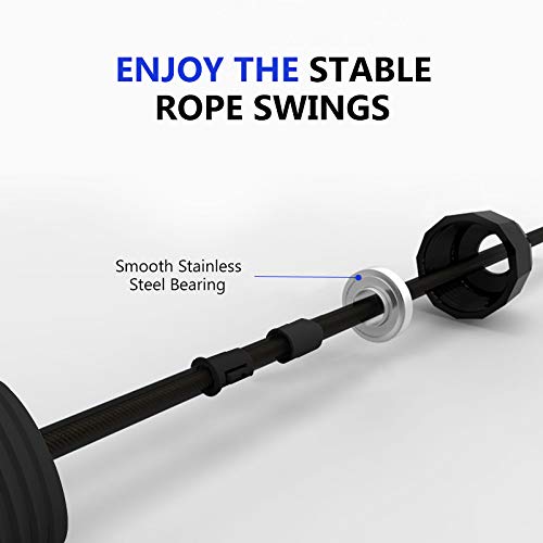 image for Jump Ropes, Hudii Smooth Ball Bearing Skipping Ropes with 6“ Foam Ha