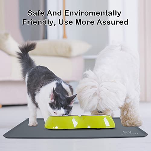 CS COSDDI Futtermatte Hund rutschfeste Napf unterlage Hunde, Fressunterlage Hund Silikon Futtermatte für Hunde & Katzen, Tiernahrung Matte, Katzen futtermatte, 47x30cm - Image 4