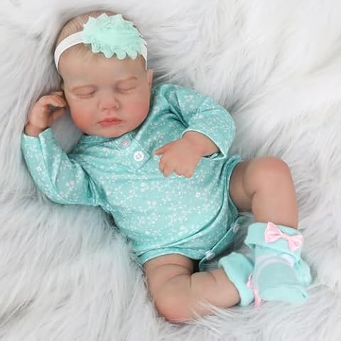 WOOROY Reborn Baby Dolls Girl - 20 Inch Realistic Newborn Full Body Vinyl Sleeping Baby Doll Real Life Anatomically Correct Doll Gift for Kids Age 3+ Cover