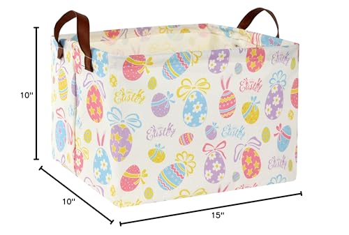 Image of Rectangular Kids Storage Bin Basket Organizer for Baby Room Decor & Easter Gifts