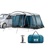 Trail Aston Air Driveaway Awning for Campervans & MPVs, Fitting Height 180cm-210cm, Inflatable TPU Poles, Safety Purge Pump, PVC Skylights, Canopy, UPF50+, 5000mm Waterproof, L330cm x W300cm x H210cm