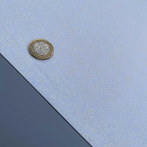 100% Cotton Lacquer Paste Floral Flowers Coloured Craft Quilting Patchwork Bunting Sewing Projects Fabric Material | 44 - 112 cm Wide (per Fat Quarter, Ashley White)